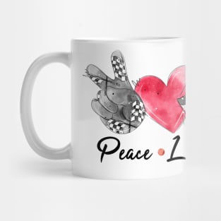 Peace love racing Mug